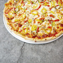 pizza with peppers